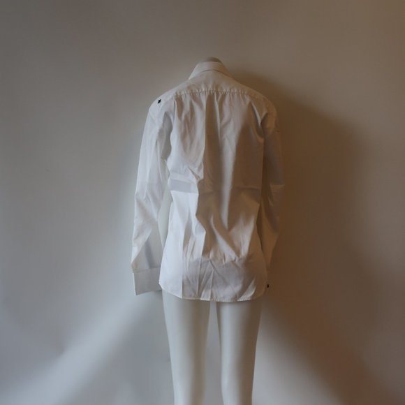 Womens Jared Lang White Black Designer Long Sleeve Button-Up Shirt S/P * - Picture 14 of 15